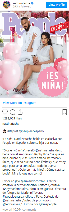 Natti Natasha and Raphy Pina reveal their baby's gender - Dominican News