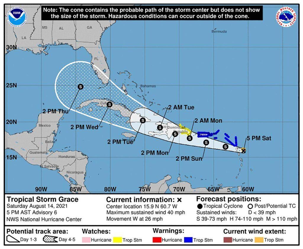 Dominican Republic issues read alert due to tropical storm Grace